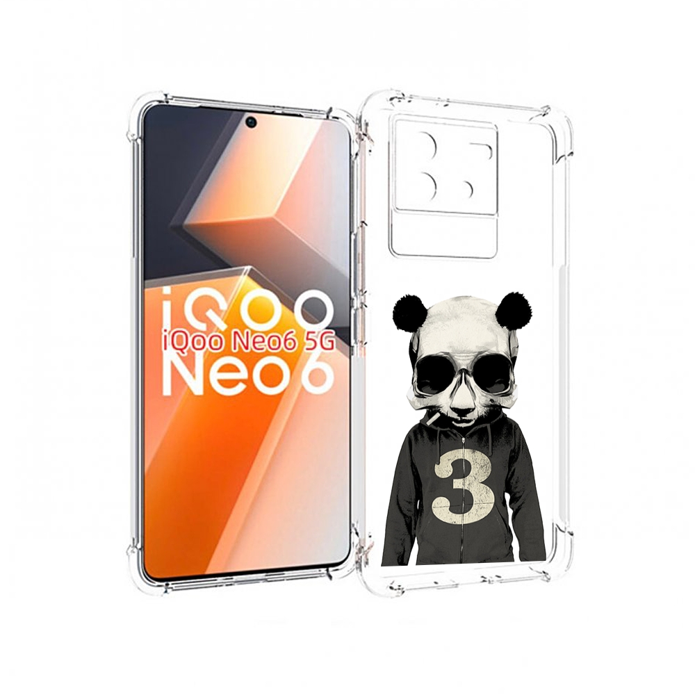 

Чехол MyPads Панда-в-костюме для Vivo iQoo Neo 6 5G, Прозрачный, Tocco