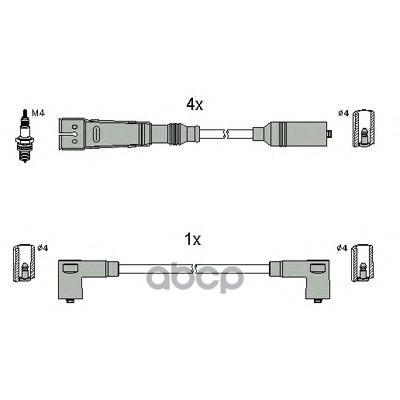 HUCO 134786 Высоковольтпровода ком кт 1шт 5998₽