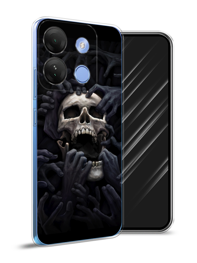 

Чехол Awog на Infinix Smart 7 HD "Череп 29", Черный;серый, 3103850-9