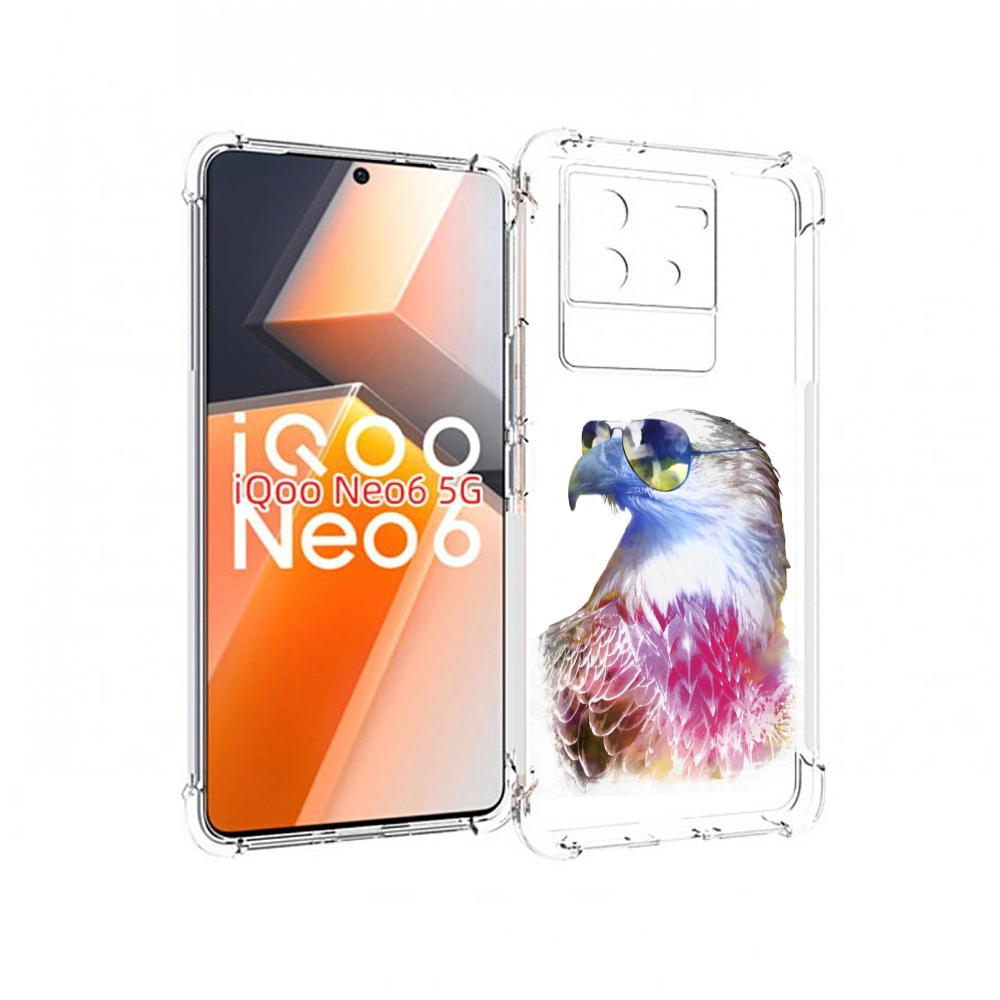 

Чехол MyPads Орел в очках для Vivo iQoo Neo 6 5G, Прозрачный, Tocco