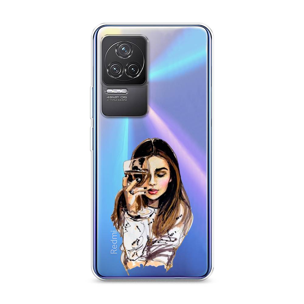 

Чехол Awog на Xiaomi Redmi K50 "Девушка с бокалом", Разноцветный, 312250-7