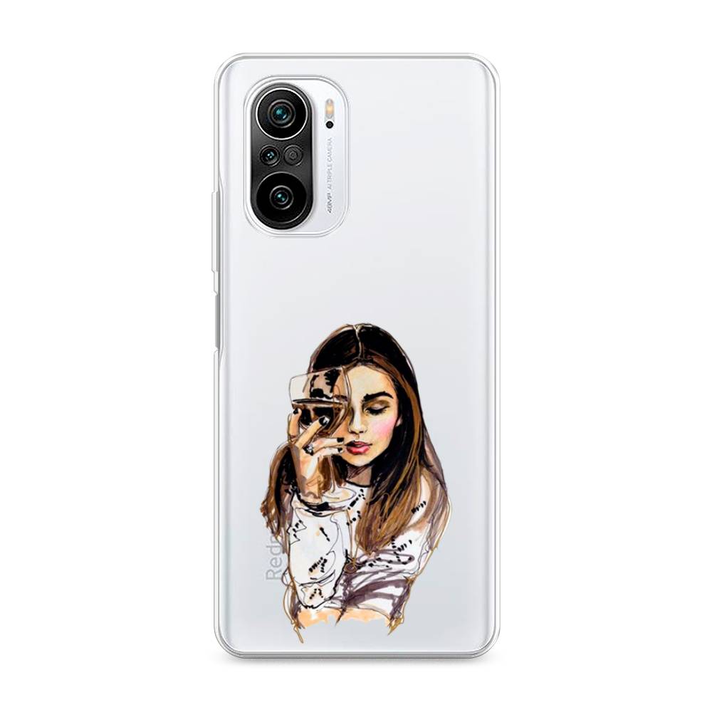 

Чехол Awog на Xiaomi Redmi K40 "Девушка с бокалом", Разноцветный, 310950-7