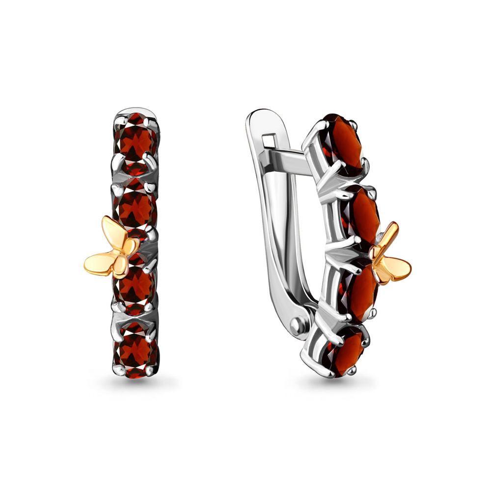 

Серьги из серебра с гранатом Aquamarine 4471203_925_р, 4471203_925_р