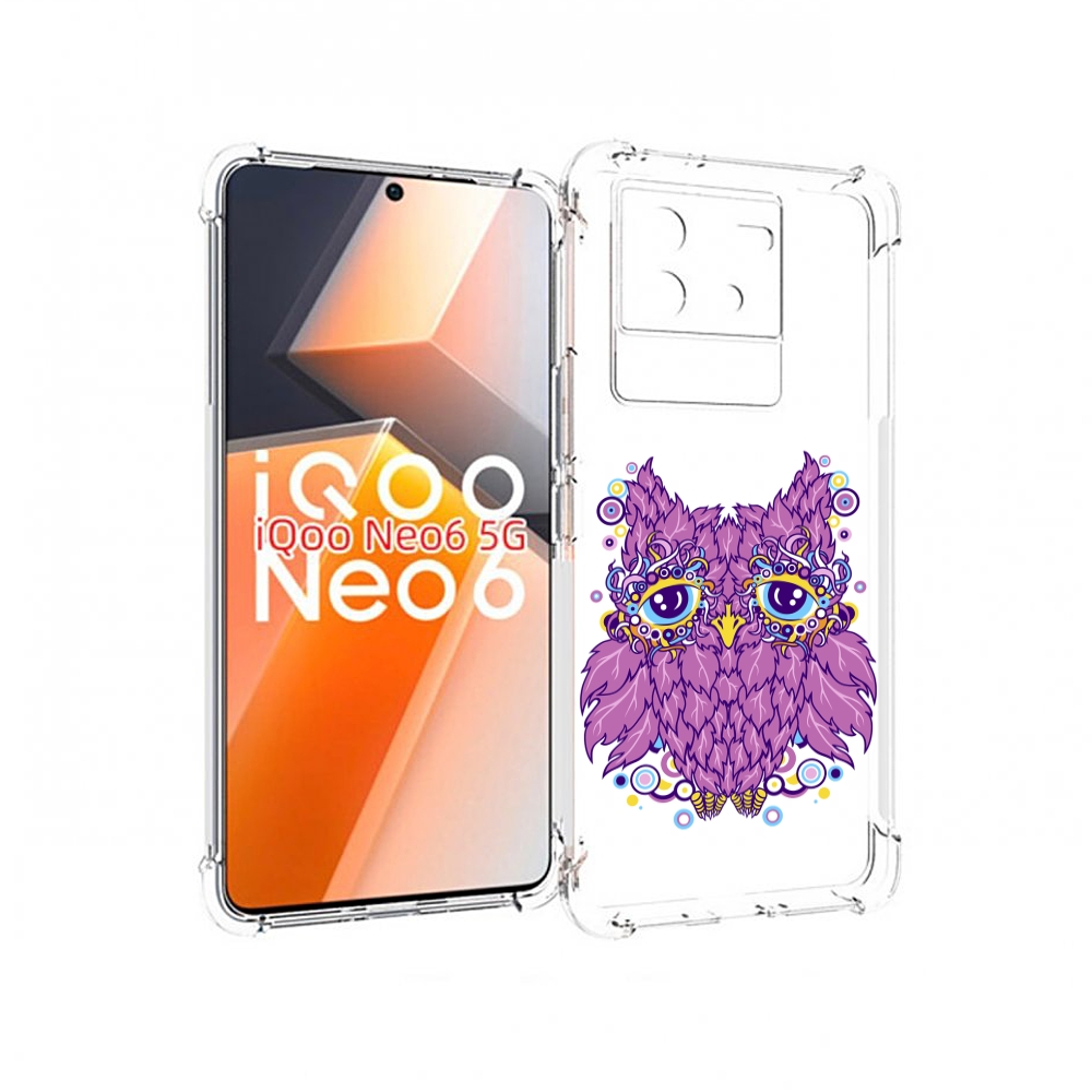 

Чехол MyPads Розовая сова для Vivo iQoo Neo 6 5G, Прозрачный, Tocco
