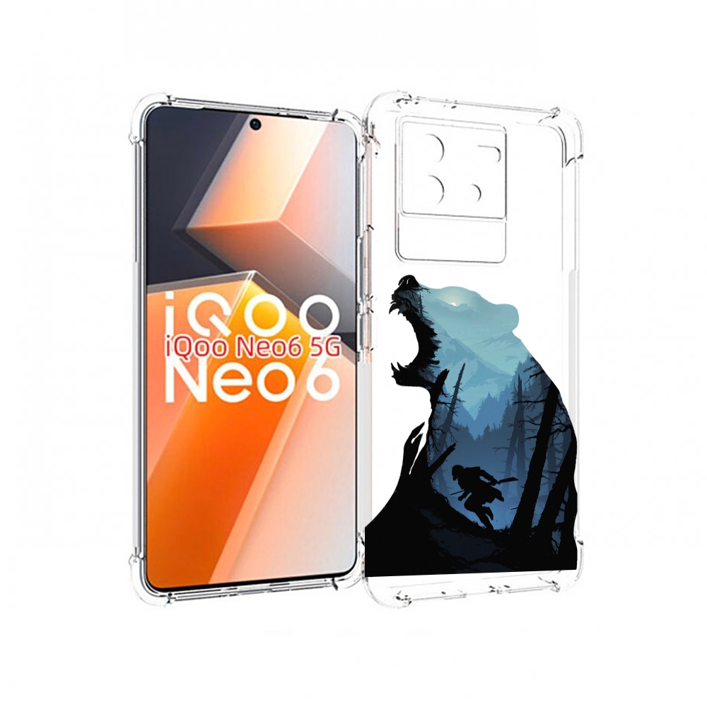 

Чехол MyPads Ночной-медведь для Vivo iQoo Neo 6 5G, Прозрачный, Tocco