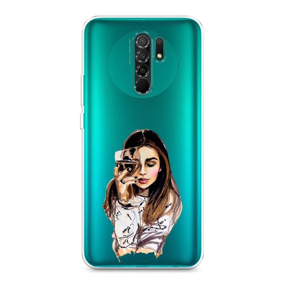 

Чехол Awog на Xiaomi Redmi 9 "Девушка с бокалом", Разноцветный, 38350-7