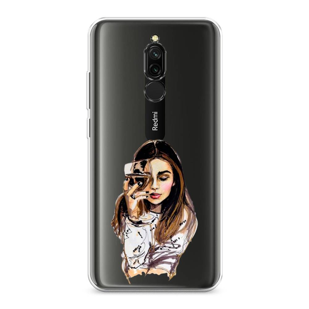 

Чехол Awog на Xiaomi Redmi 8 "Девушка с бокалом", Разноцветный, 37150-7