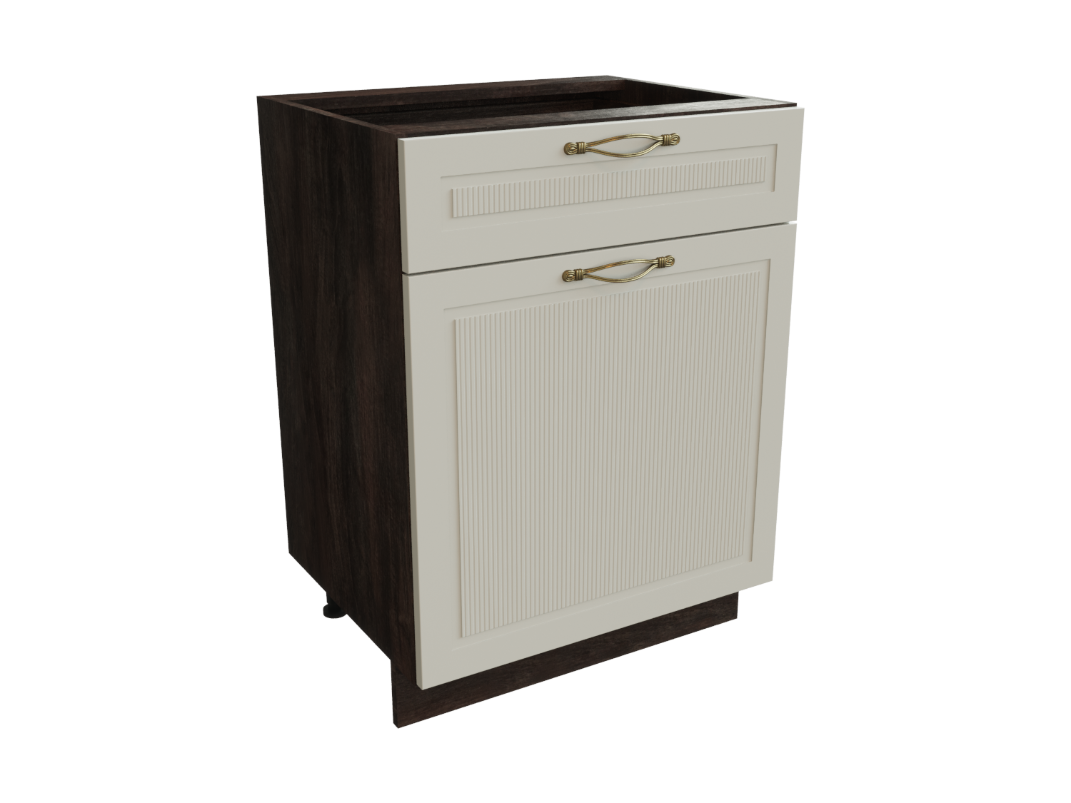 

Шкаф напольный с 1-ой дверью и ящиком SURA Моцарт Кварц грей 60x47,8x81,6 арт.ММК-00001934, Серый