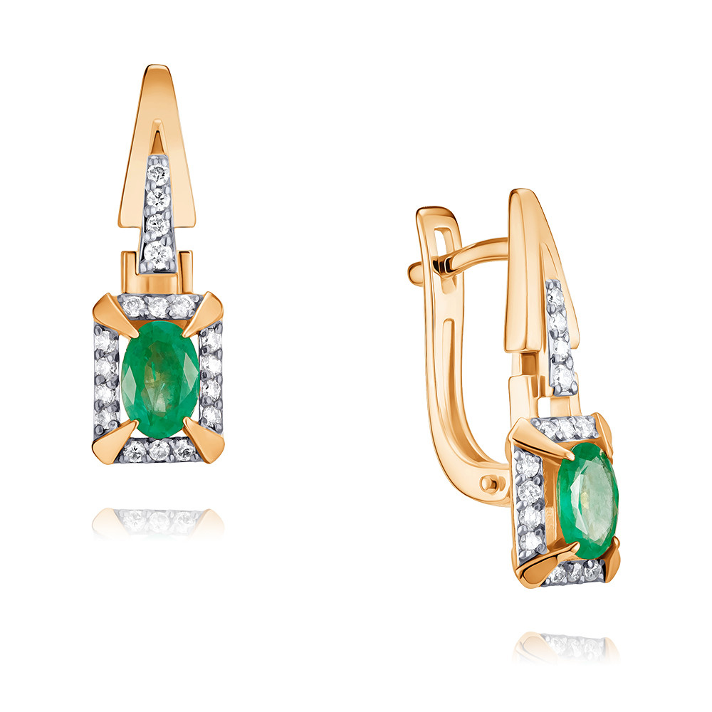 

Серьги из красного золота с изумрудом/бриллиантом ADAMAS 2438446/01-А50Д-433, 2438446/01-А50Д-433