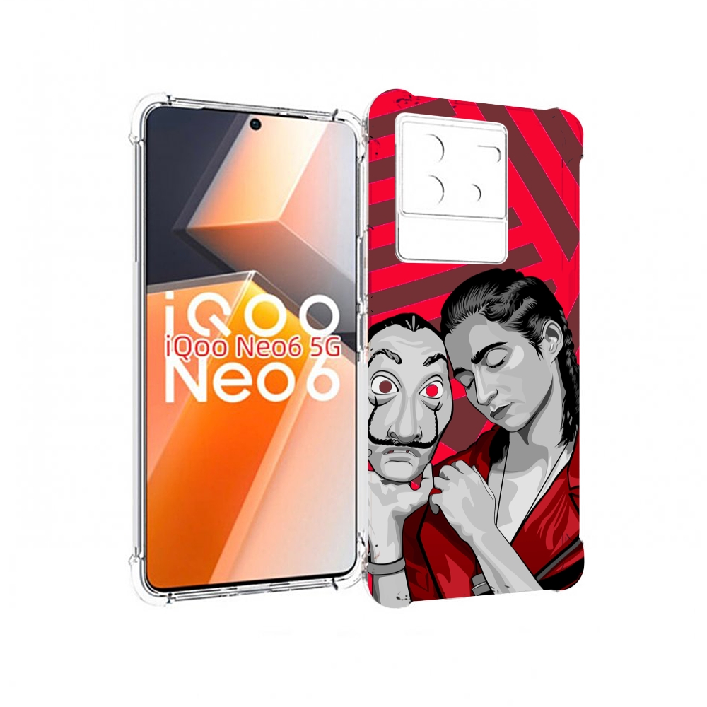 

Чехол MyPads Найроби-бумажного-дома для Vivo iQoo Neo 6 5G, Прозрачный, Tocco