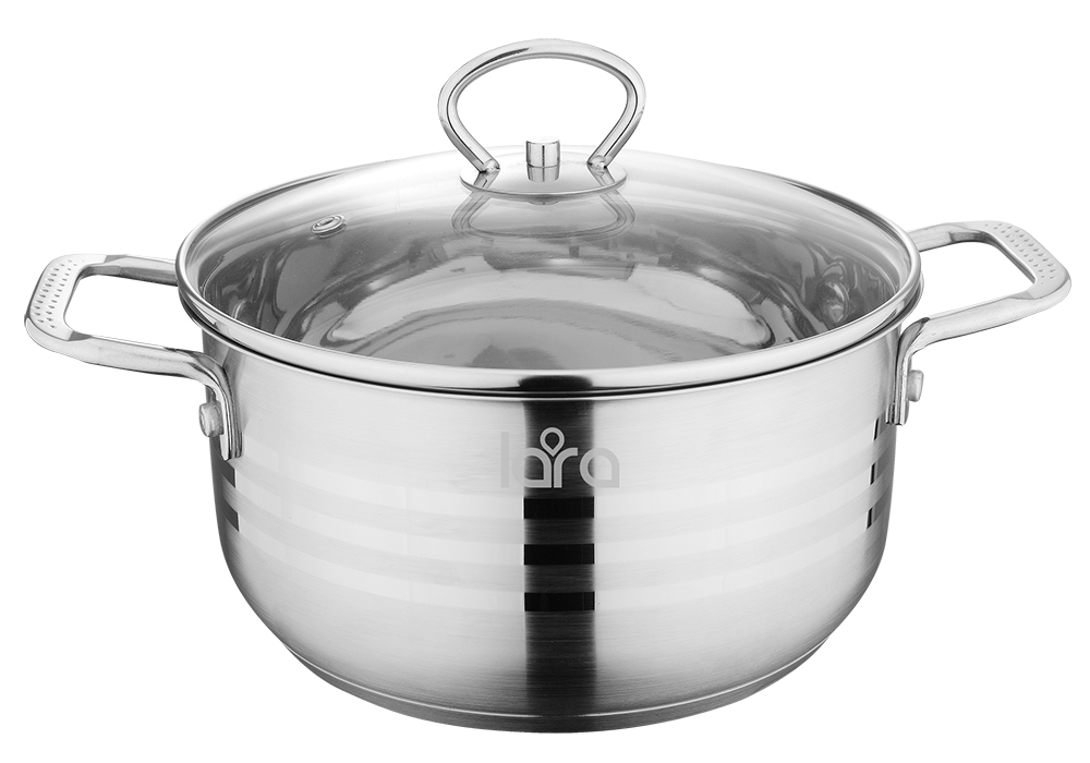 

Кастрюля Lara LR02-067 19,6 л серебристый, STANDART 34x23см, 19,6л (LR02-067)