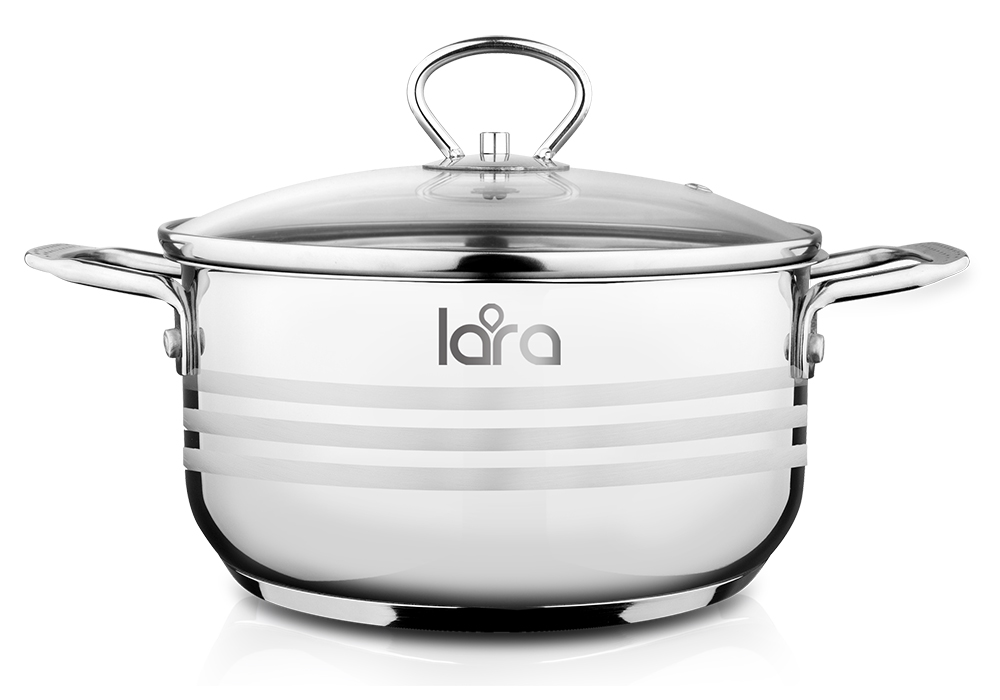 

Кастрюля Lara LR02-01 1,5 л серебристый, STANDART 1,5л 16x9см (LR02-01)