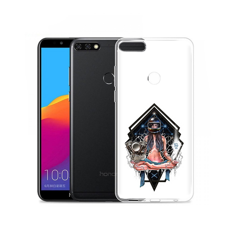 

Чехол MyPads Tocco для Honor 7C Pro красивая девушка в шлеме (PT113786.47.406), Прозрачный, Tocco