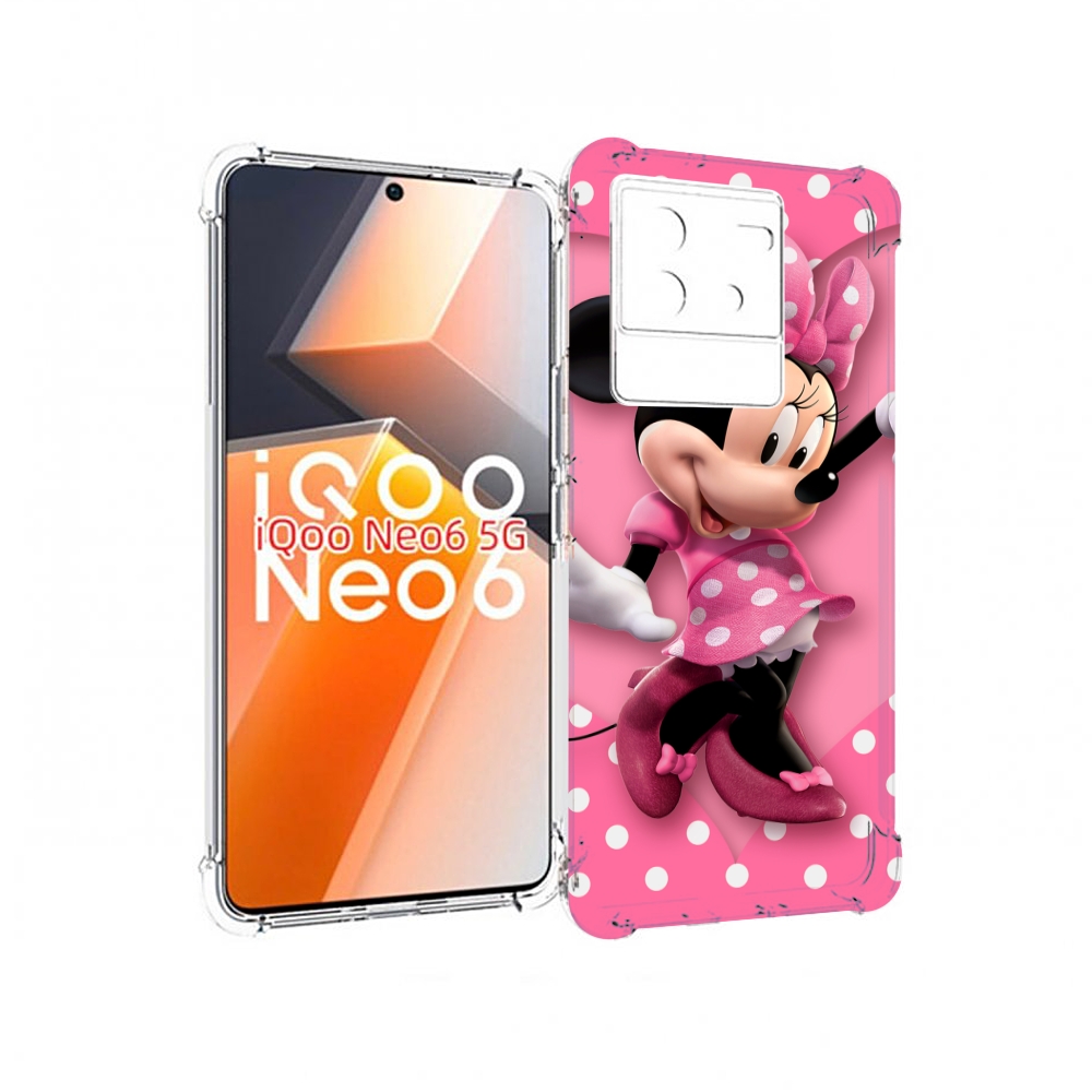 

Чехол MyPads Минни-Маус-в-сердце женский для Vivo iQoo Neo 6 5G, Прозрачный, Tocco