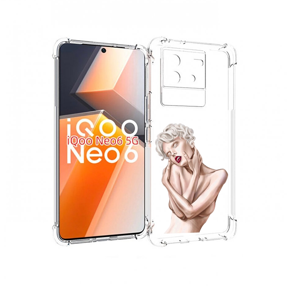 

Чехол MyPads Мигера женский для Vivo iQoo Neo 6 5G, Прозрачный, Tocco