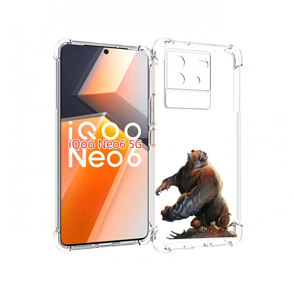 

Чехол MyPads Медведь-жестокий для Vivo iQoo Neo 6 5G, Прозрачный, Tocco