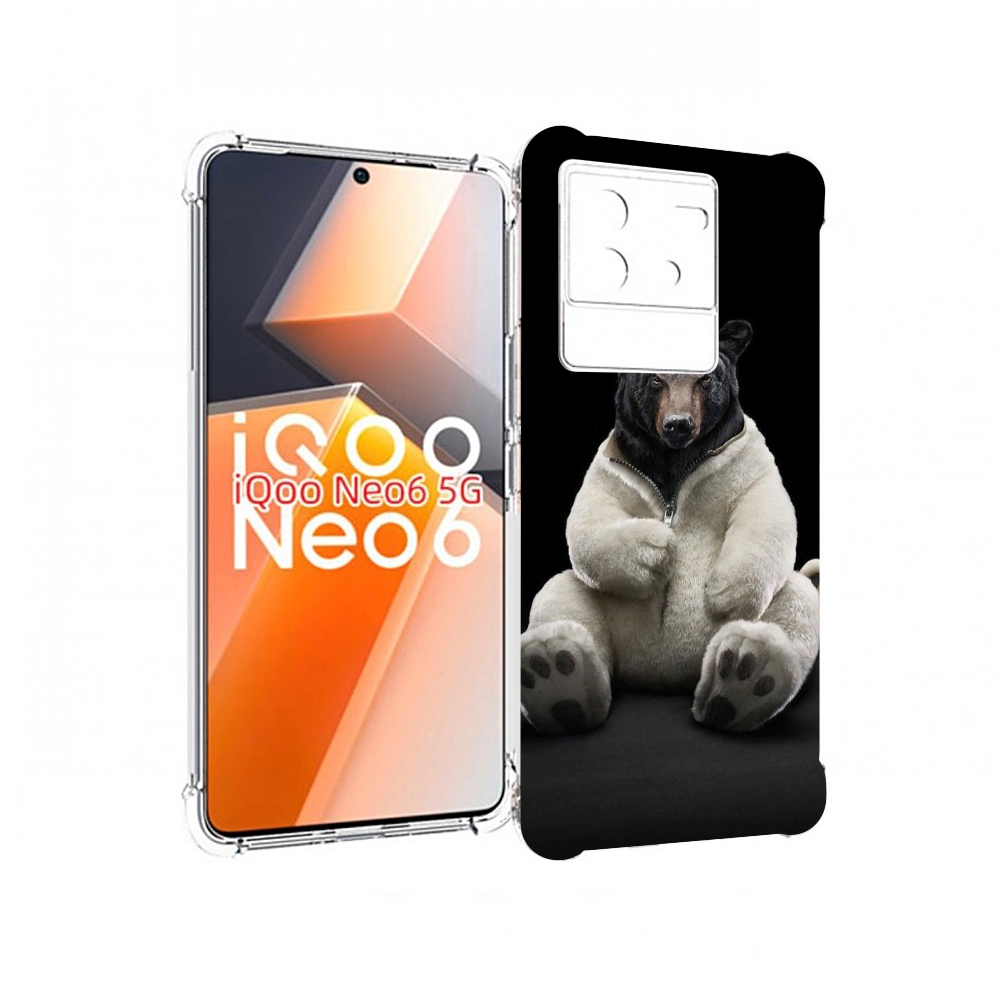 

Чехол MyPads Медведь-бурый-белый для Vivo iQoo Neo 6 5G, Прозрачный, Tocco