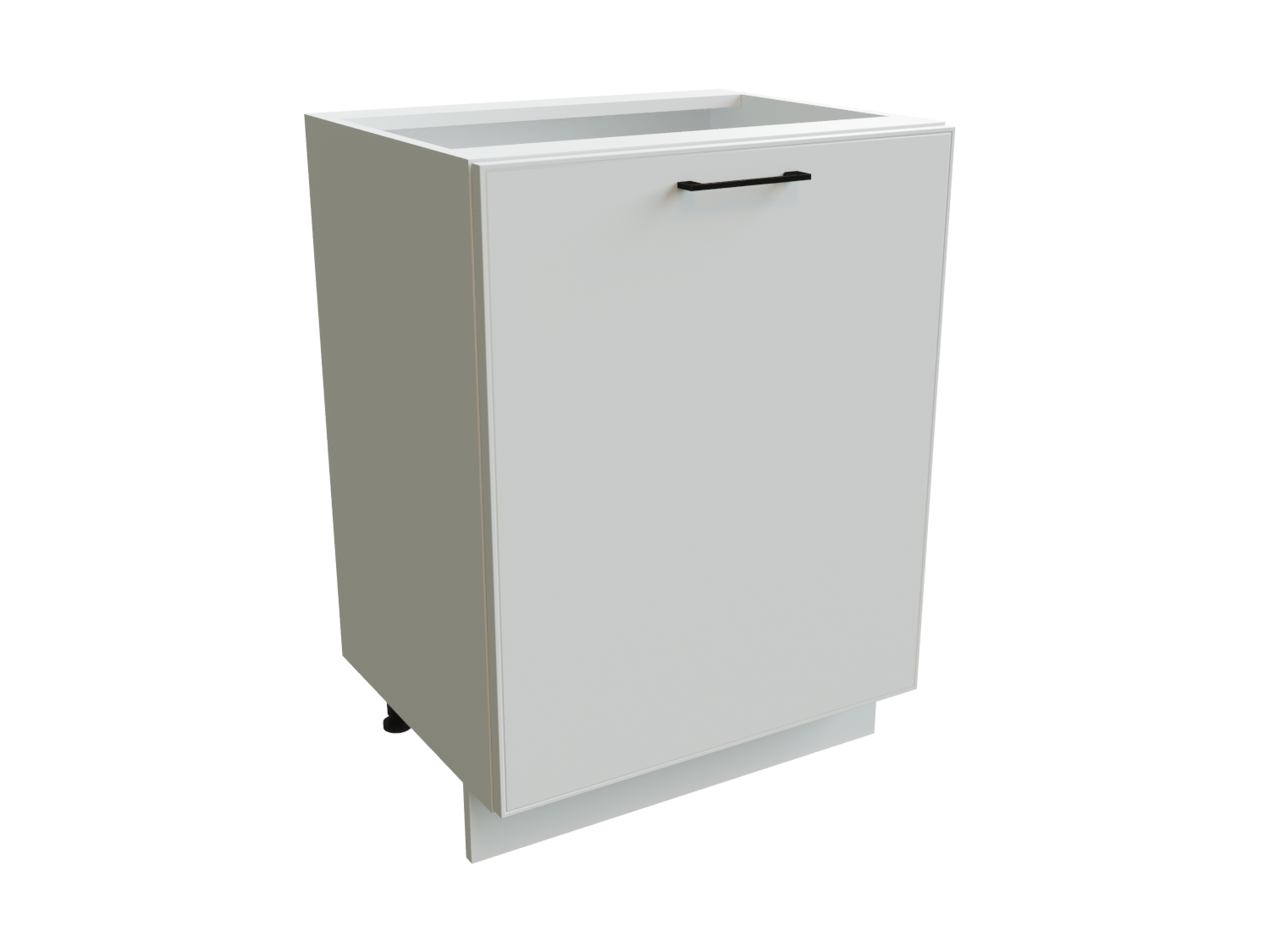 

Шкаф напольный с 1-ой дверью SURA Мемфис Белый софт 60x47,8x81,6 арт.ММК-00001424