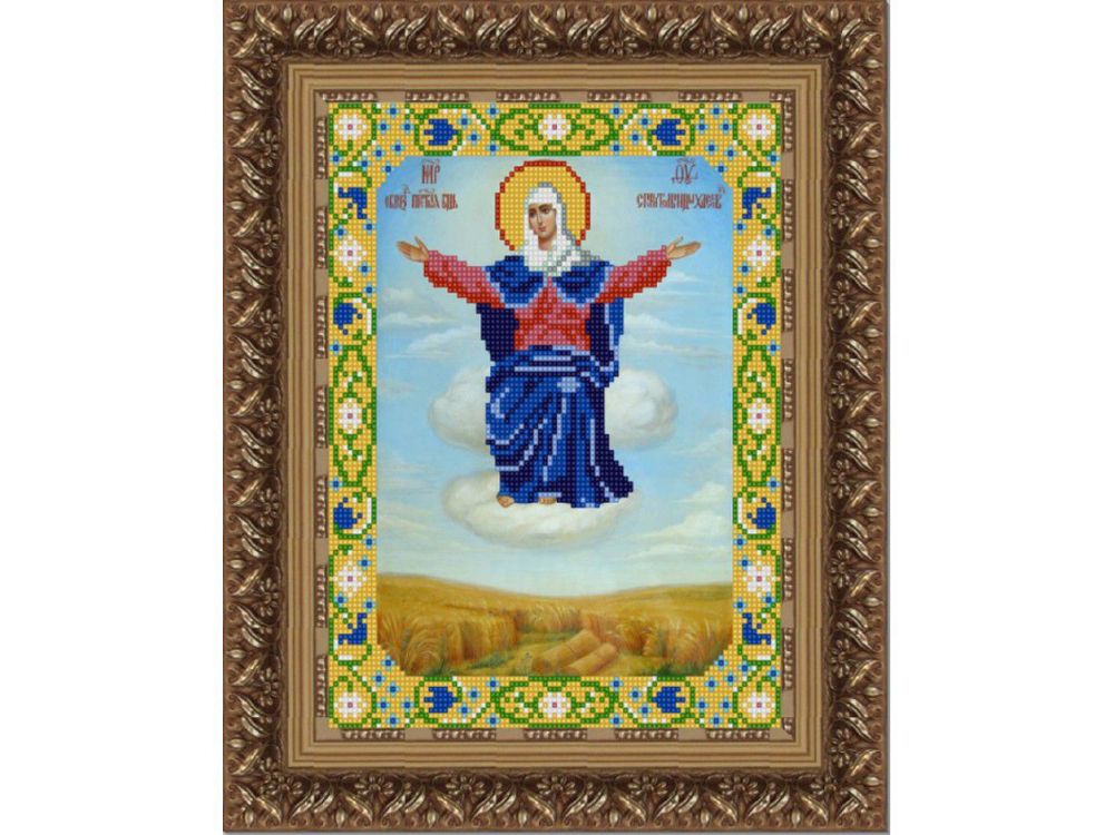 фото Рисунок на ткани «богородица спорительница хлебов» конёк