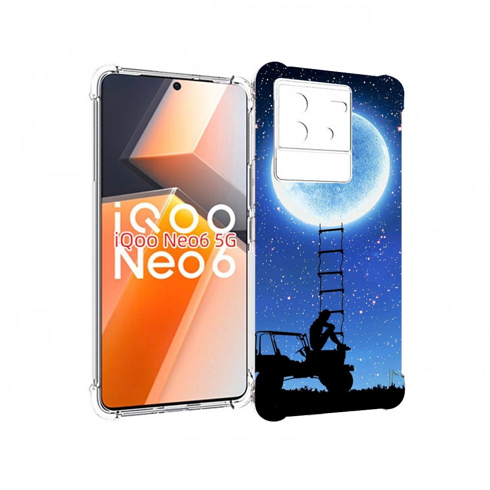

Чехол MyPads Машина-на-лун для Vivo iQoo Neo 6 5G, Прозрачный, Tocco