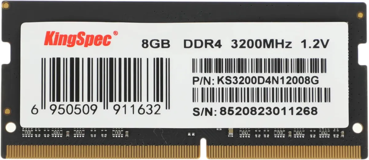 

Оперативная память KingSpec (KS3200D4N12008G), DDR4 1x8Gb, 3200MHz