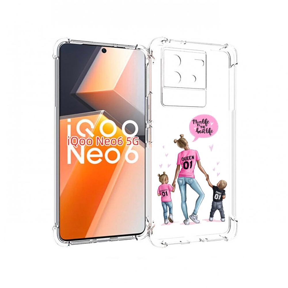 

Чехол MyPads Мама-королева женский для Vivo iQoo Neo 6 5G, Прозрачный, Tocco