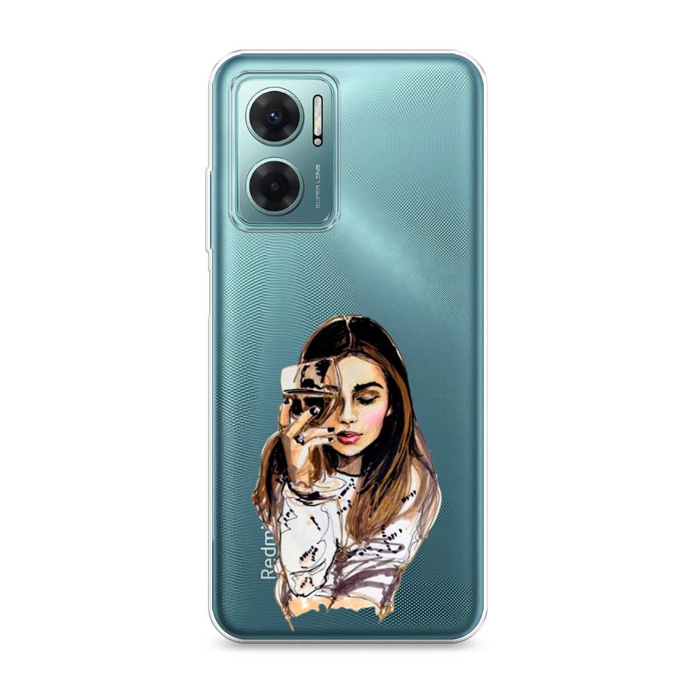 

Чехол Awog на Xiaomi Redmi 10 5G "Девушка с бокалом", Разноцветный, 313550-7
