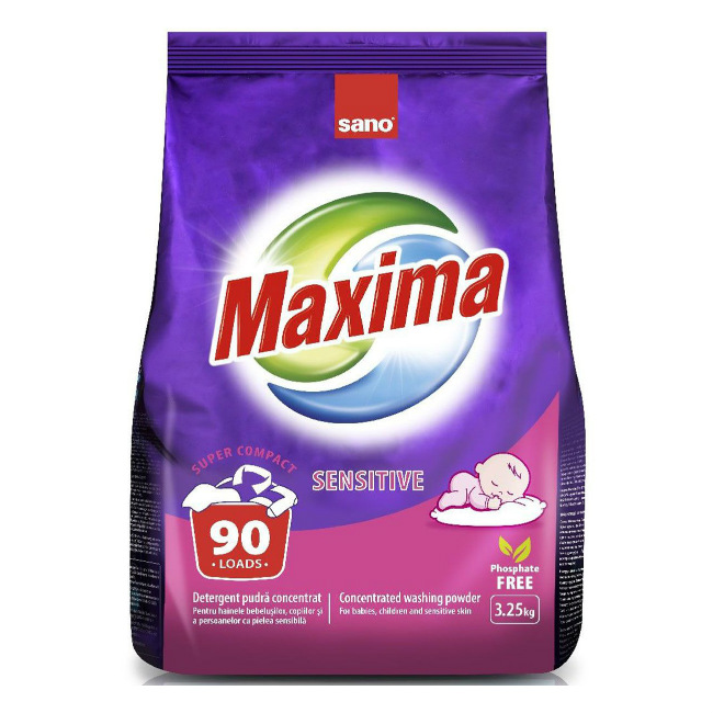 

Sano Порошок стиральный Maxima Sensitive концентрат 90 стирок, 3,25 кг