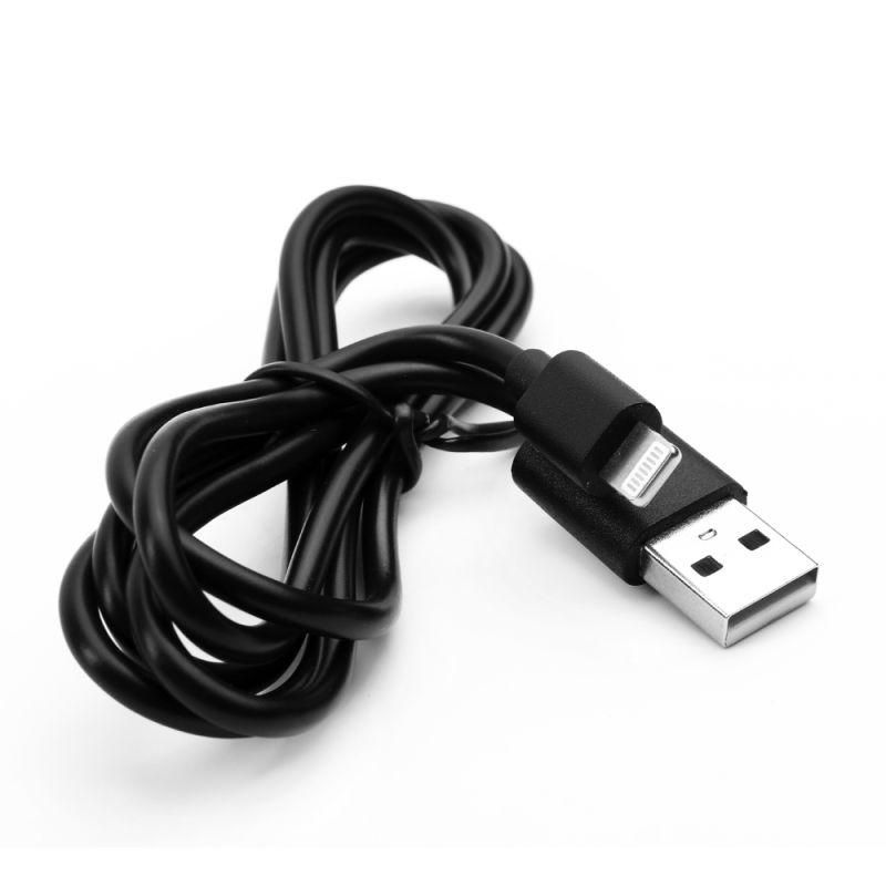 Кабель USB ELX-CDC03P-C02 ПРОМО USB-Lightning 2А 1м зарядка+передача данных пакет черн. ER