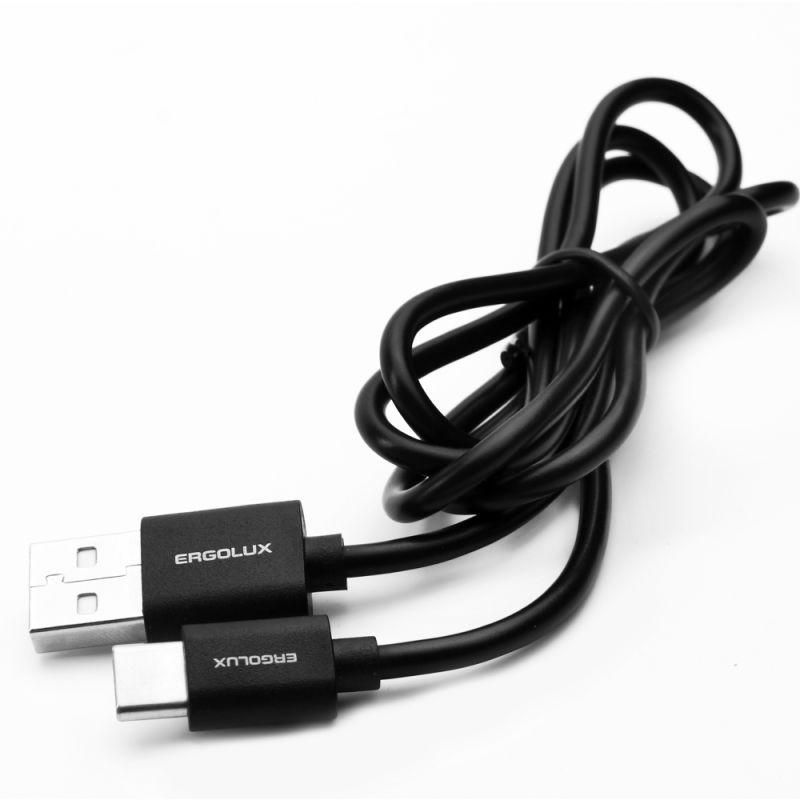 Кабель USB ELX-CDC02P-C02 ПРОМО USB-Type C 2А 1м зарядка+передача данных пакет черн. ERGOL