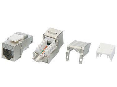 Вставка Keystone Jack RJ-45(8P8C) кат. 5e экранир. KJ9-8P8C-C5e-90-SH-F-WH Hyperline 43259