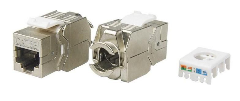 

Вставка Keystone Jack RJ-45(8P8C) кат. 5e экранир. 180град. Toolless KJ8-8P8C-C5e-180-TLS-