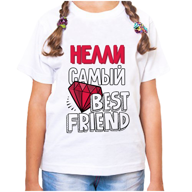 

Футболка девочке белая 22 р-р нелли самый best friends, Белый, fdd_Nelli_samyy_best_friends_