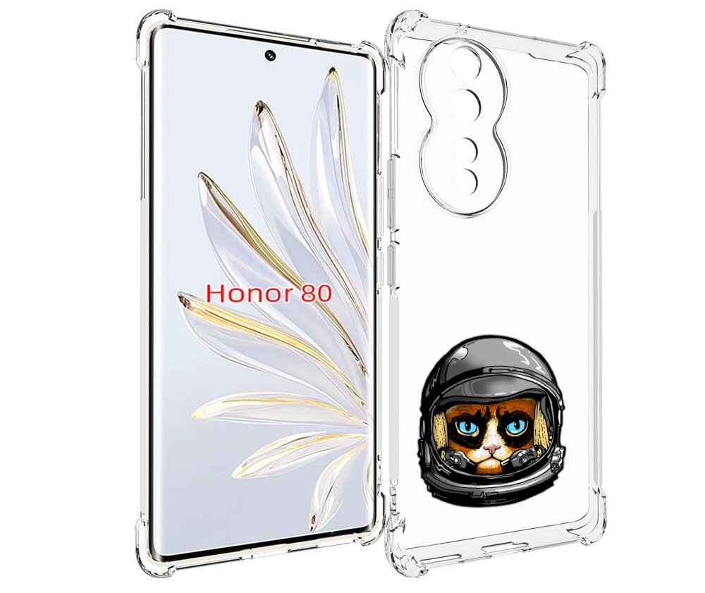 

Чехол MyPads кот космонавт для Honor 80, Прозрачный, Tocco