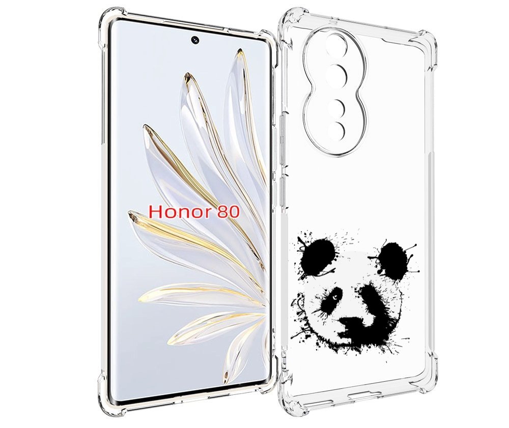 

Чехол MyPads клякса-панда для Honor 80, Прозрачный, Tocco