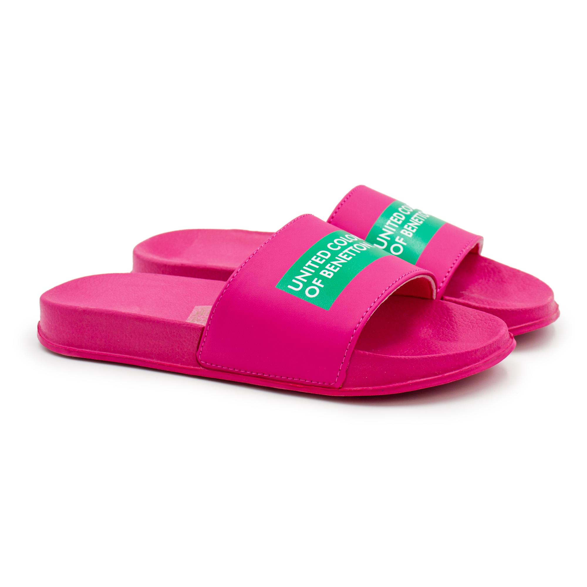 

Шлепанцы женские United Colors of Benetton RUBB LABEL BTW219200 розовые 39 EU, RUBB LABEL BTW219200