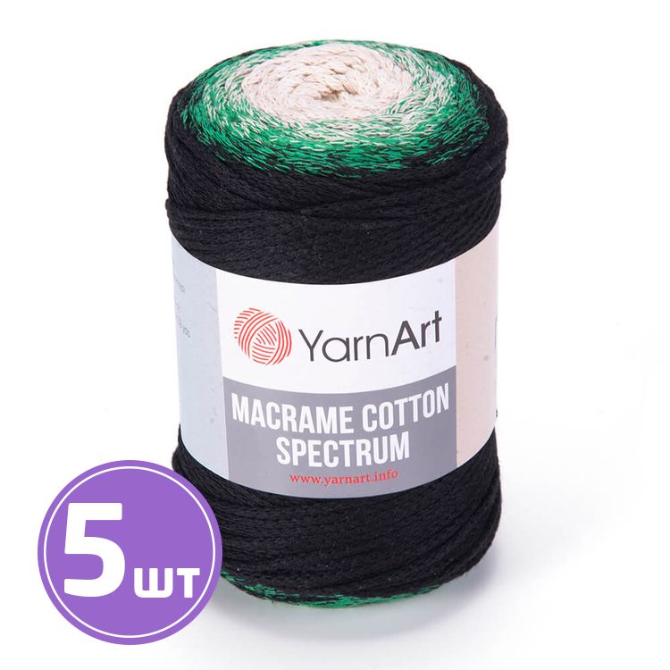 

Пряжа YarnArt Macrame cotton spectrum 1315 мультиколор 5 шт по 250 г, Разноцветный