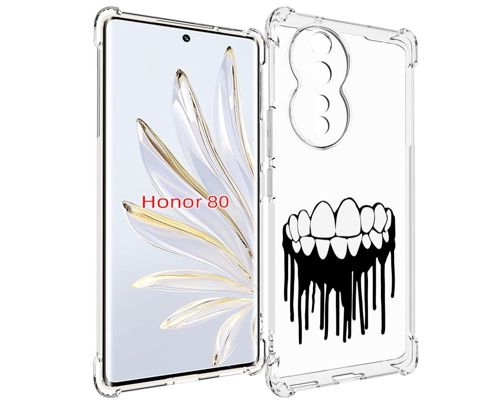 

Чехол MyPads зубы для Honor 80, Прозрачный, Tocco