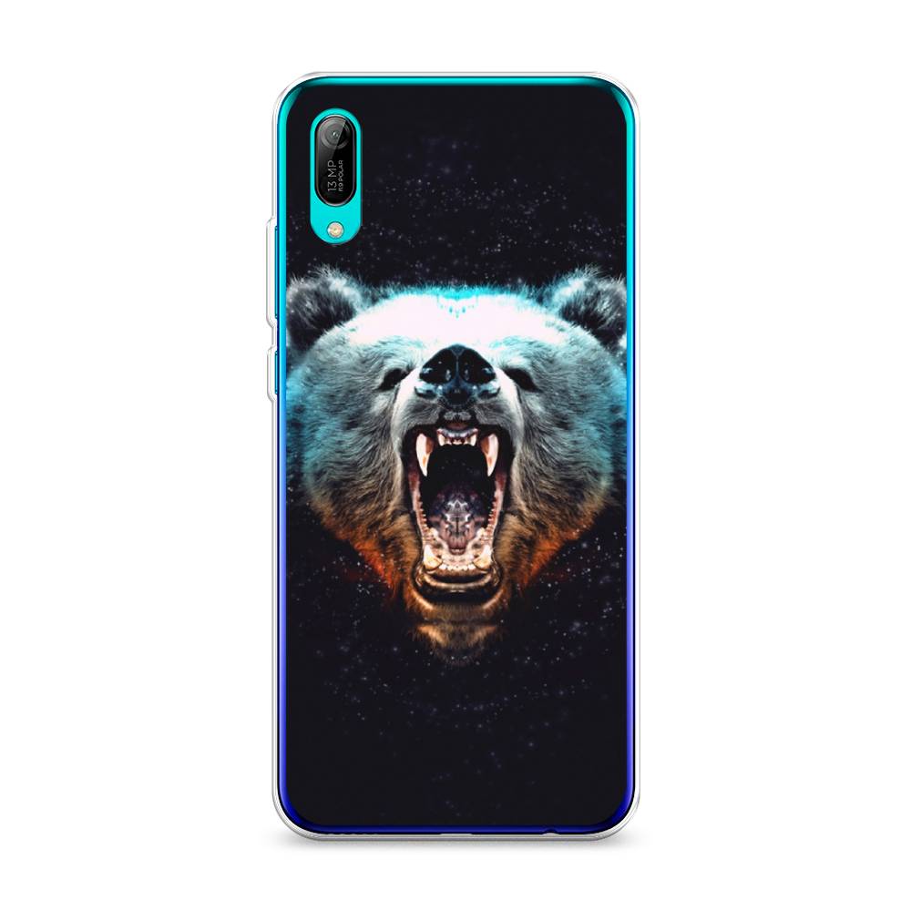 

Чехол Awog на Huawei Y6 Pro (Prime) 2019 "Медведь", Коричневый;голубой;черный, 68150-2