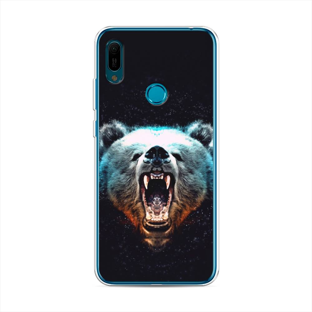 

Чехол Awog на Huawei Y6 2019 "Медведь", Коричневый;голубой;черный, 68650-2
