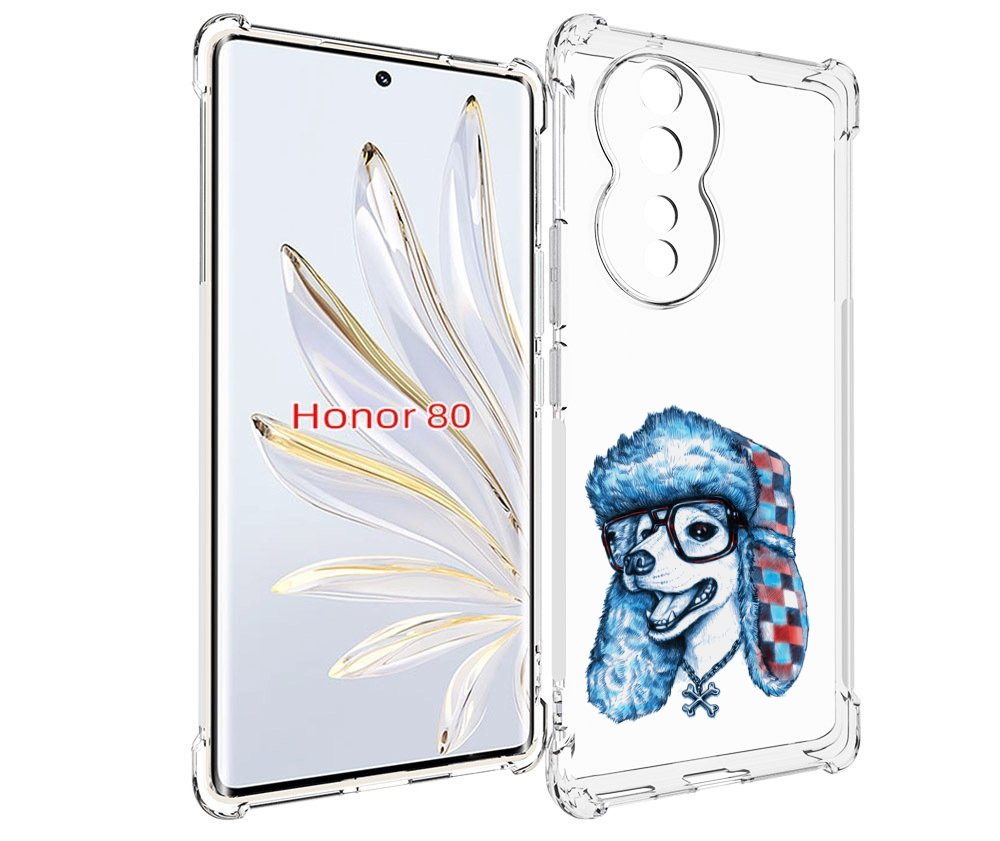 

Чехол MyPads зимний пес для Honor 80, Прозрачный, Tocco