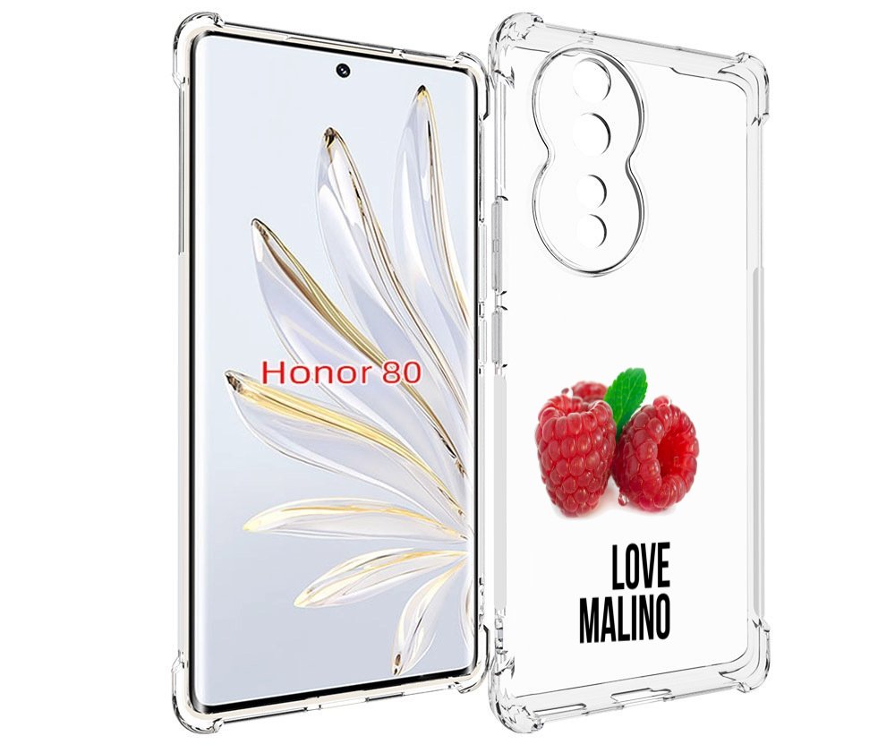 

Чехол MyPads Бренд лове малино для Honor 80, Прозрачный, Tocco
