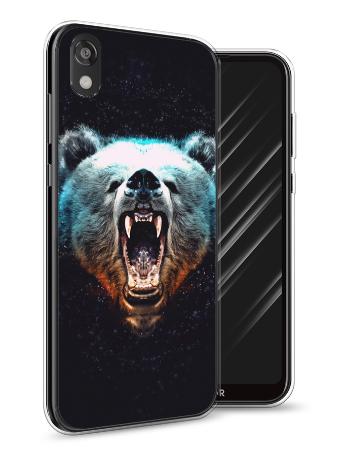 

Чехол Awog на Huawei Y5 2019 "Медведь", Коричневый;голубой;черный, 69050-2