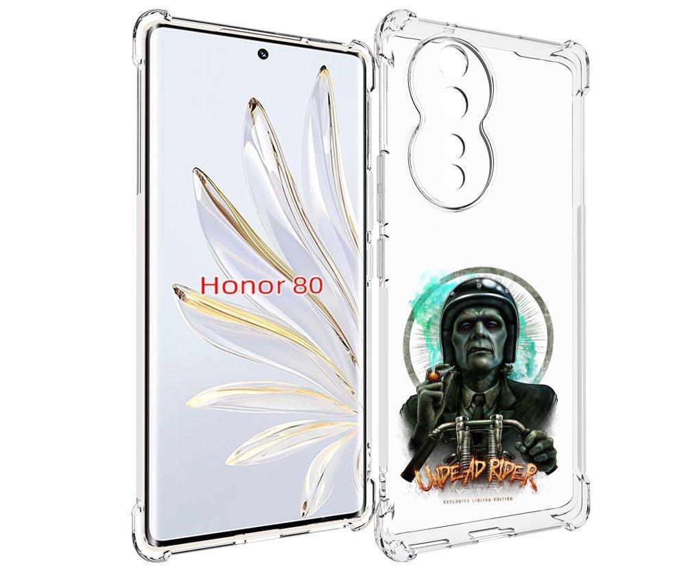 

Чехол MyPads зеленый мужчина с сигаретой на мотоцикле для Honor 80, Прозрачный, Tocco