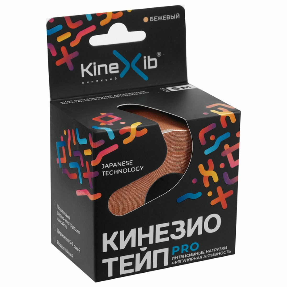 фото Кинезио-тейп kinexib pro 5м x 5см бежевый nobrand