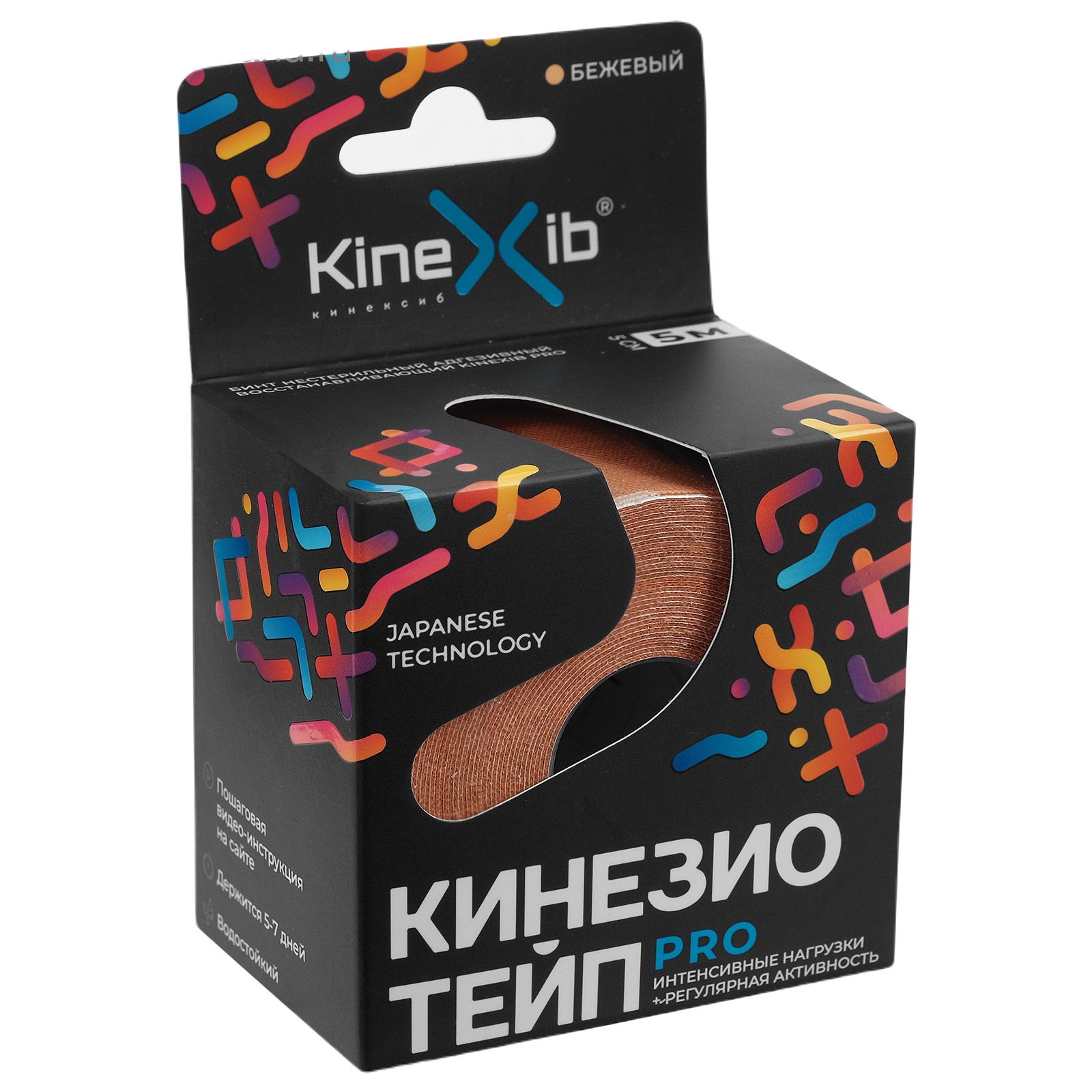 фото Кинезио-тейп kinexib pro 5м x 5см бежевый