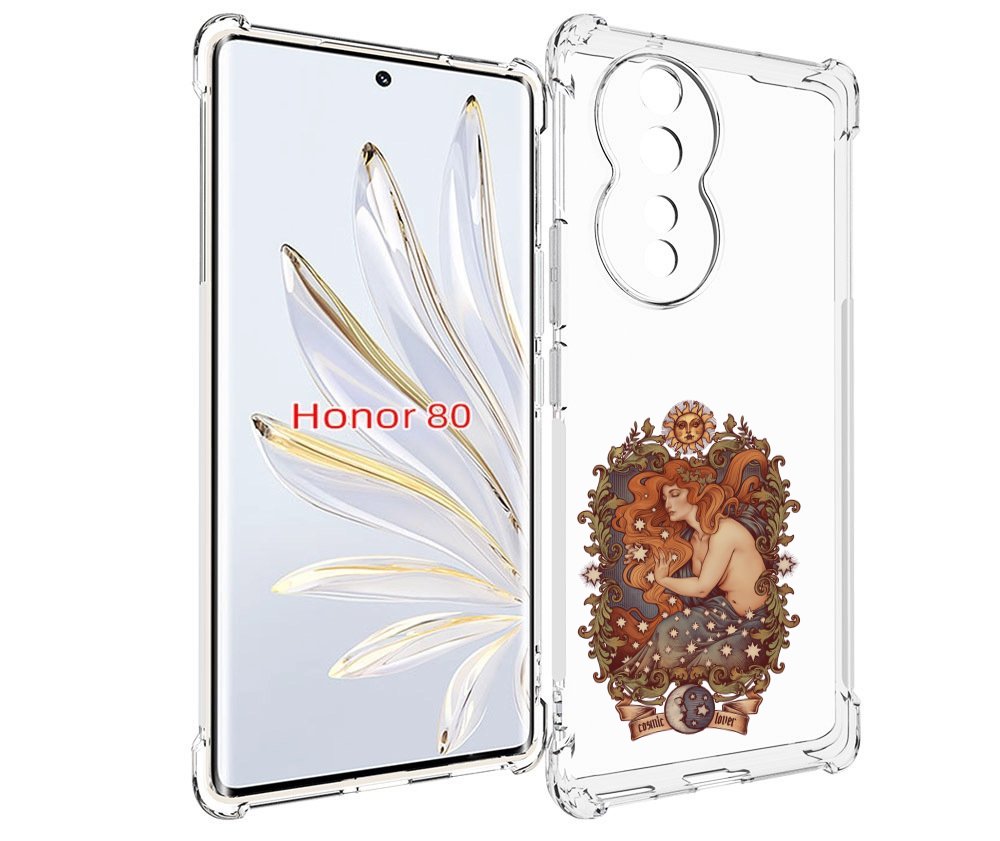 

Чехол MyPads звездная девушка абстракция для Honor 80, Прозрачный, Tocco