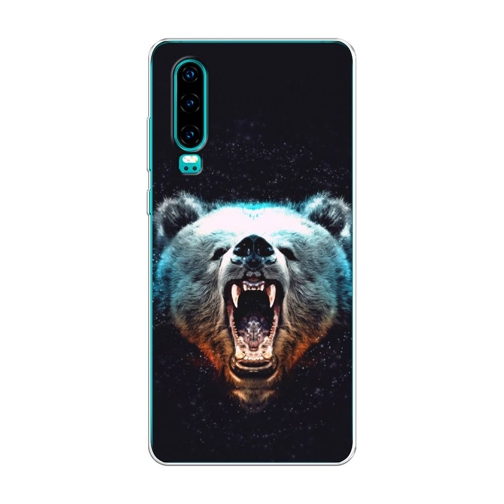 

Чехол Awog на Huawei P30 "Медведь", Коричневый;голубой;черный, 68550-2