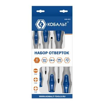 Набор отверток КОБАЛЬТ Ultra Grip CR-V 6 шт 1869₽