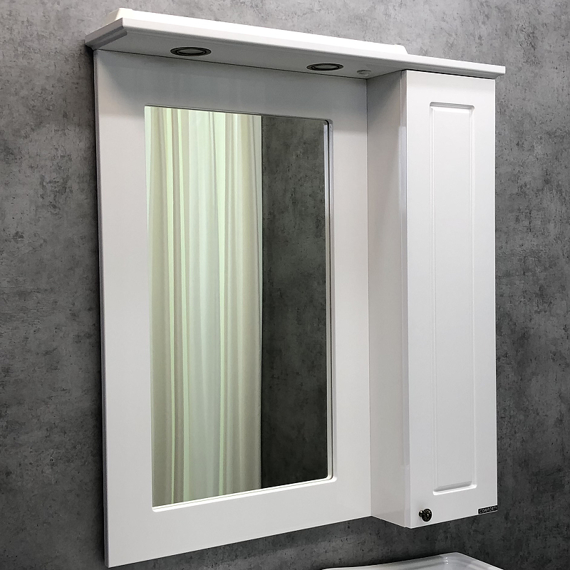 

Зеркальный шкаф Comforty Палермо 80 00004139246 Белый глянец, Палермо